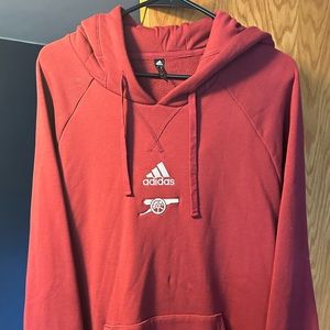 Arsenal 2021/22 adidas Burgundy Red Travel Hoodie Sweatshirt XL